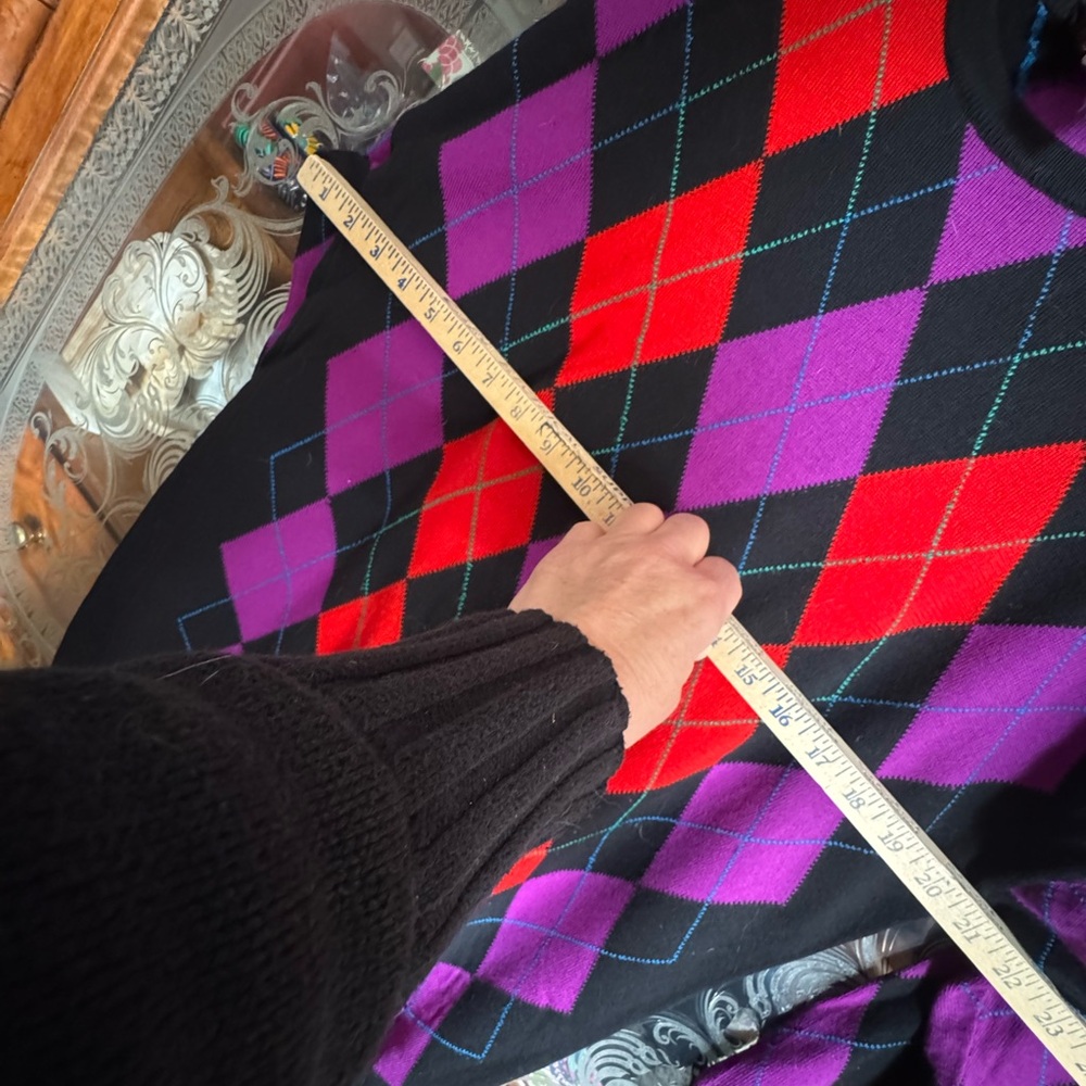 ESCADA Vintage Harlequin Sweater - Picture 5 of 6